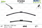 Valeo Silencio VF334 X2 600 mm ja 350 mm kojamehed Ford, Fiat