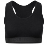 Puuvillane naiste spordirinnahoidja Stark Soul Tender Cotton, must XL