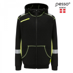 Dressipluus kapuutsiga Pesso Jersey_HV k&otilde;rgn&auml;htav, L, must/kollane