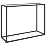 vidaXL konsoollaud, l&auml;bipaistev, 100 x 35 x 75 cm, karastatud klaas