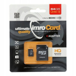 Telefoni m&auml;lukaart Imro m&auml;lukaart 64GB microSDXC cl. 10 UHS-3 adapter