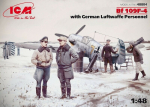 Kokkupandav mudel ICM 48804 Bf 109F-4 with German Luftwaffe Personnel 1/48