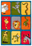 Hanse Home laste vaip Zoo Buddies, sinine, 80x150 cm