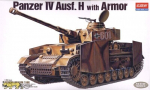Liimitav mudel Academy 13233 GERMAN PANZER IV H W/ARMOR 1/35