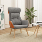 vidaXL puhketool, helehall, kangas ja PVC