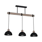 Rippvalgusti Milagro ERIK Sawn black/Patinated wood 3XE27