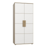 Riidekapp Forte Arkina 2D, tamm/valge