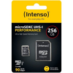 Intenso m&auml;lukaart microSDXC 256GB Class 10 UHS-I U1 Performance