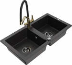 Graniidist k&ouml;&ouml;givalamu Mexen Mario koos segisti ja sifooniga, Metallic black/silver+Black/Gold