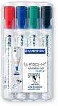 Markerite komplekt tahvlile Staedler Lumocolor 351, 4 v&auml;rvi