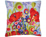 Tikkimiskomplekt padi "Punased moonid" Collection D'Art 40x40cm