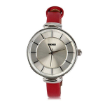 SKMEI 1184CL Silver Case Light Red