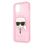 Karl Lagerfeld KLHCP13SKHTUGLP, telefonile iPhone 13 mini, roosa
