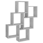 vidaXL seinariiul, kuup, betoonhall, 78 x 15 x 93 cm, puitlaastplaat