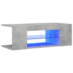 vidaXL telerialus LED-tuledega, betoonhall, 90 x 39 x 30 cm
