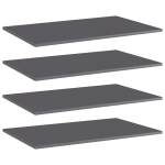 vidaXL riiuliplaadid 4 tk, hall, 80x50x1,5 cm, puitlaastplaat