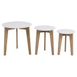 3 diivanilauda Actona Carlos, valge/pruun