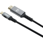 YENKEE, 3.1 (Gen 2) USB A - HDMI 4K/60Hz, 1.5m, alumiiniumist korpus, hall/must