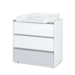 Kummut Klupś Dalia Grey, valge/hall