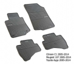 Kummimatid CITROEN C1 2005-2014