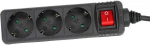 Pikendusjuhe InLine 3 pistikut, 5 m, must
