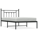vidaXL metallist voodiraam peatsiga, must, 107 x 203 cm