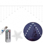 LED valguskardin 136 LED-i, USB, k&uuml;lm valge