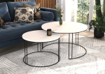 Diivanilaua komplekt Adrk Furniture Etta, valge/must