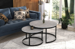 Diivanilaua komplekt Adrk Furniture Okin, hall/must