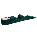 Pehme m&auml;ngukomplekt pallibasseiniga lastele MeowBaby, roheline, 4 elementi