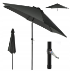 Garden umbrella with a crank, anthracite, diameter 270cm
