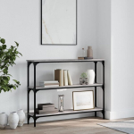 vidaXL konsoollaud, hall Sonoma tamm, 100x22,5x75 cm, tehispuit