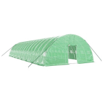 vidaXL kasvuhoone terasraamiga, roheline, 96 m&sup2;, 16x6x2,85 m