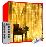 Valguskardin 300 LED USB - soe valge