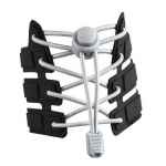 Elastsed &uuml;mmargused kinnituste ja otstega kingapaelad 3 mm 100 cm, helehall