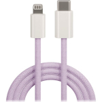 USB-kaabel USB-C-Lightning 1m 20W, violetne.