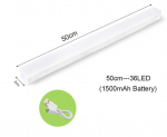 Juhtmeta LED-valgusti liikumisanduriga (k&uuml;lmvalge), 50 cm, 36LED