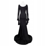 Morticia Addams maskeering, kleit 3XL