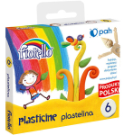 Plastiliin Fiorello, 6 v&auml;rvi