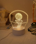 3D LED-&ouml;&ouml;lamp Korvpalli kuju