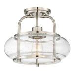Quoizel Trilogy rippvalgusti E27 60w, nikkel/klaas, Ip20
