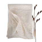 Norravilla linane r&auml;tik Waffle White, 80x120 cm.
