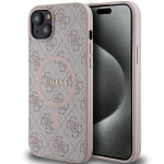 Guess &uuml;mbris iPhone 14 6.1 GUHMP14SG4GFRP roosa HC MAGSAFE PU 4G RING CLASSIC LOGO jaoks