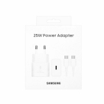 Laadija Samsung EP-T2510XWEGEU 25W + USB-C kaabel, valge