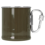 Karabiiniga reisikruus Mil-Tec, 250ml olive
