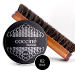 Must jalatsihoolduspasta siledale nahale - Coccine Business Shoe Wax, 100 ml + Poleerimishari naturaalsete hobusej&otilde;hvidega, 16 cm