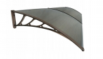 Varikatus ukse kohal Metal-gum, 200x100 cm, pruun