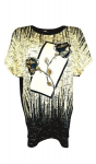 Tuunika naistele Kinga, kollane /must, XXL/XXXL