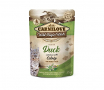 Carnilove Duck Catnip teraviljavaba, m&auml;rgtoit kassidele, 85 g x 12