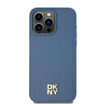 DKNY nahkapatterni metalllogo MagSafe korpus iPhone 15/14/13 - Sinine